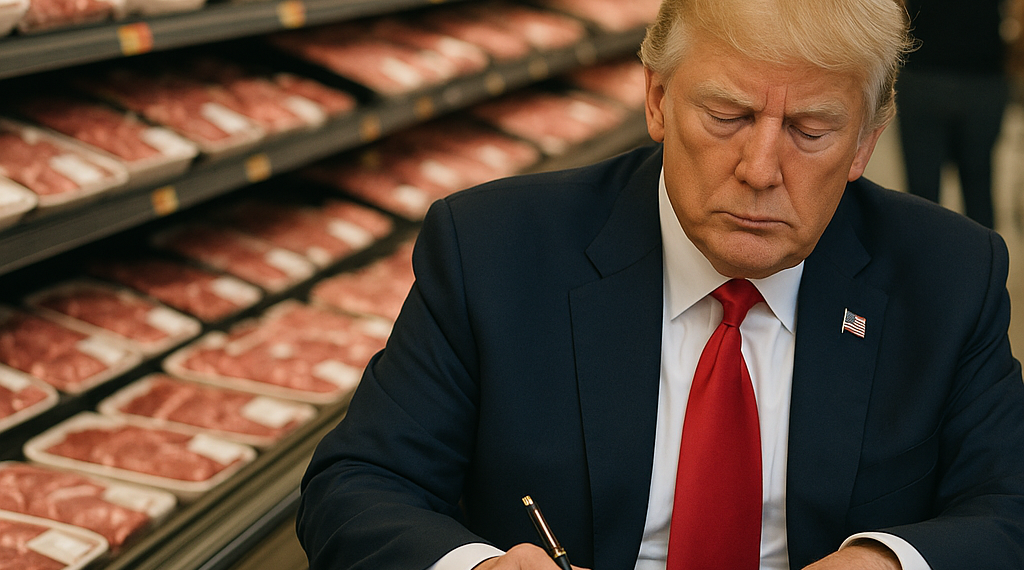 Trump firma un decreto para hacer frente a altos precios de la carne vacuna en Estados Unidos