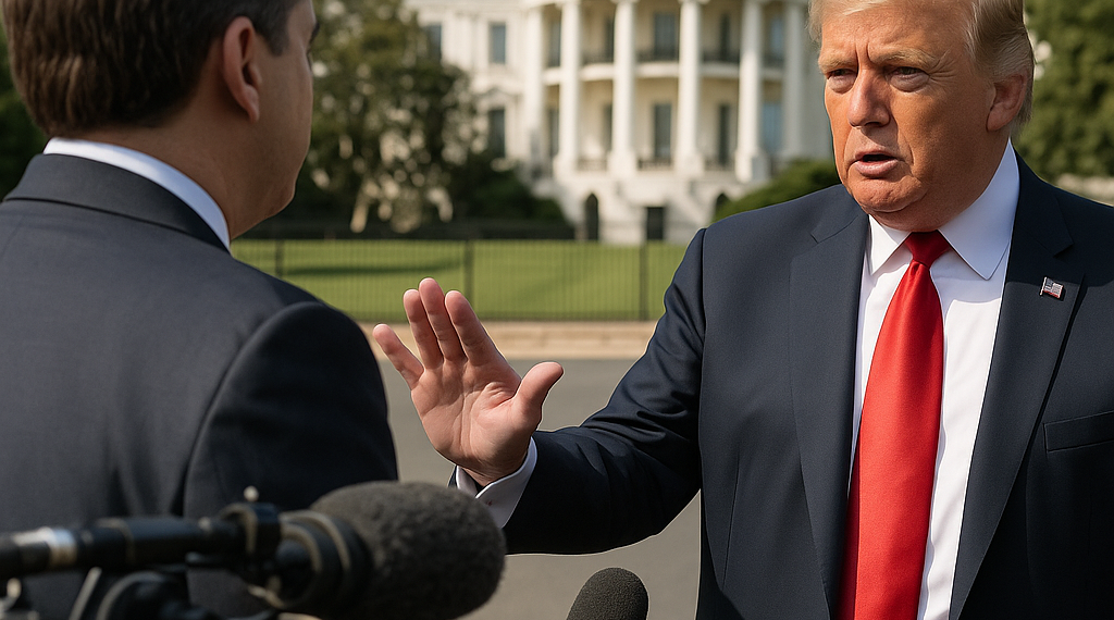 Trump manda a callar a reportera de CNN que le preguntó sobre Corea del Norte