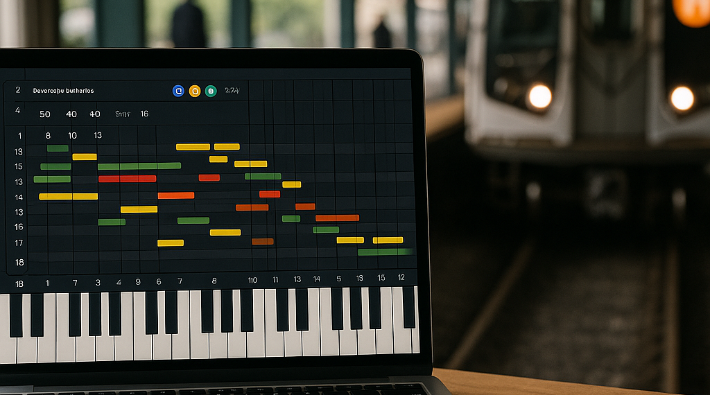 A website makes music using the real-time New York City subway schedule : NPR