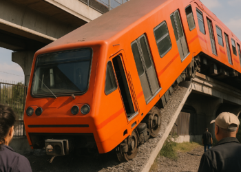 Se descarrila vagón de Metro en taller de prueba en Ticomán