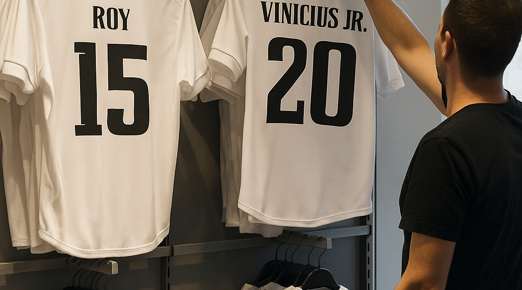 Así luce el vestuario del Madrid con los dorsales de todos los jugadores