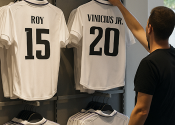 Así luce el vestuario del Madrid con los dorsales de todos los jugadores