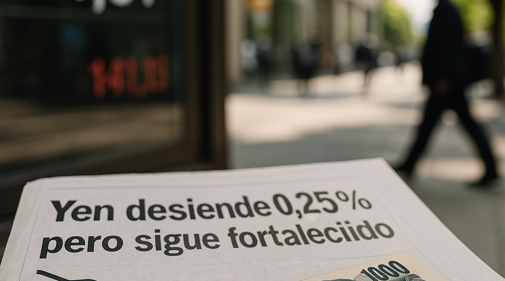 El yen cae​ 0.25%, pero mantiene ganancias impulsadas tras inusual intervención con EU