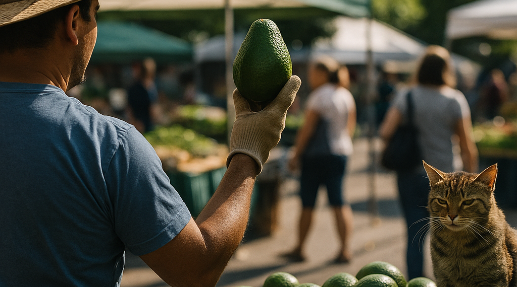 ¡Acá están sus aguacates!