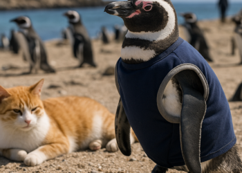 Pingüinos heridos en Chile usan chalecos con cobre y zinc para proteger sus heridas
