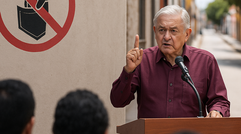 Regaña AMLO a morenistas: no roben