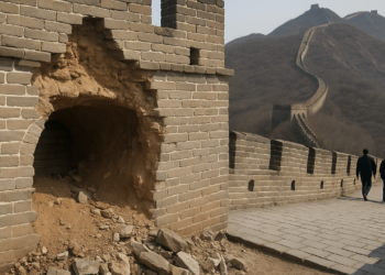 Denuncian la destrucción de un tramo de la Gran Muralla china por una mina ilegal de carbón