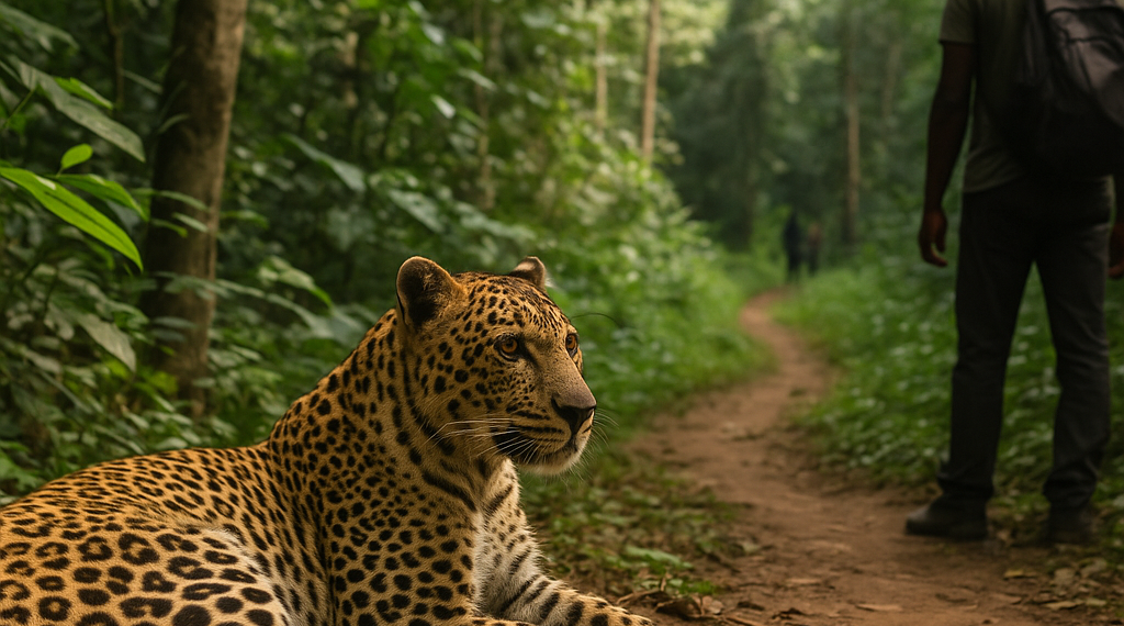 En el bosque congoleño y a tan solo 43 metros, identifican 8 especies de animales fuera de su territorio conocido