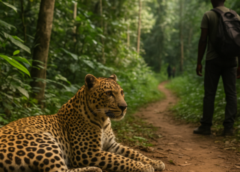 En el bosque congoleño y a tan solo 43 metros, identifican 8 especies de animales fuera de su territorio conocido