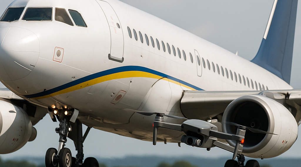 Estuvo avión de Zelensky cerca de impactar dron rumbo a Oslo