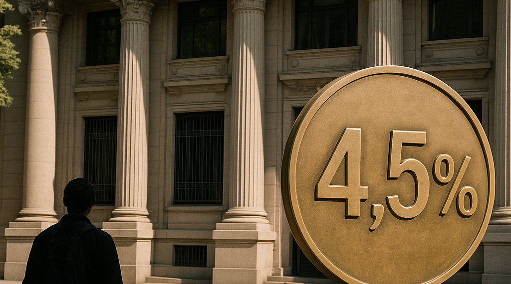 Banco Central de Chile mantiene su tasa clave de interés en 4.5%