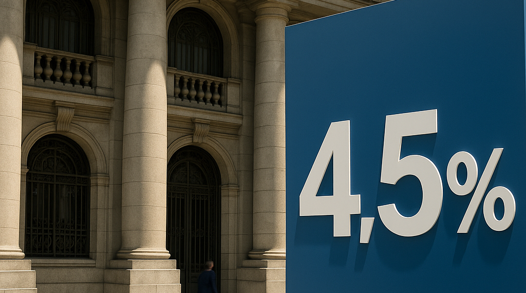 Banco Central de Chile mantiene su tasa clave de interés en 4.5%