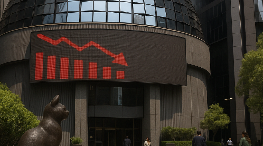 Bolsa mexicana cae a media semana; perfila segundo retroceso trimestral consecutivo