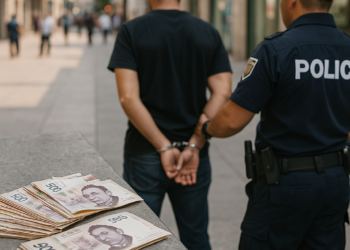 Cae con medio millón de pesos en el Centro previo al Grito