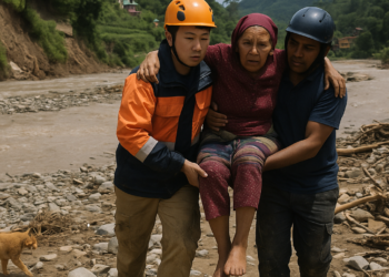 Un chino y una mujer de 64 años, rescatados vivos en Nepal en el undécimo día tras riada