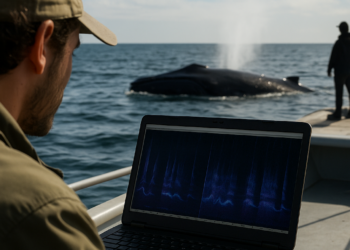 Cómo los científicos entrenaron inteligencia artificial para descifrar el comportamiento nocturno de las ballenas