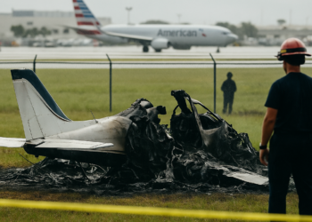 Cinco muertos en accidente de avión de carga que se salió de pista en Miami