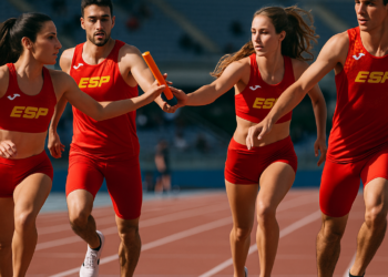 Cuatro españoles y el relevo mixto de 4x100 en el Ultimate Championship