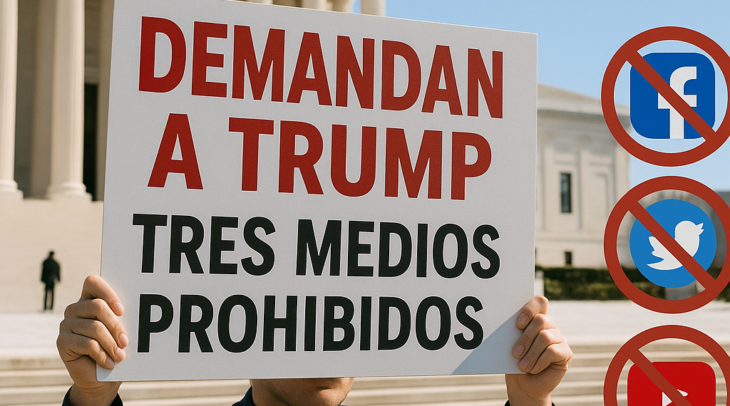 Los tres medios de comunicación vetados por Trump en la Casa Blanca, CNN, MS NOW y Politico, presentan una demanda contra él