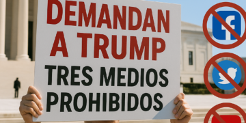 Los tres medios de comunicación vetados por Trump en la Casa Blanca, CNN, MS NOW y Politico, presentan una demanda contra él