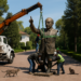 Decapitan estatua de Calderón en Los Pinos