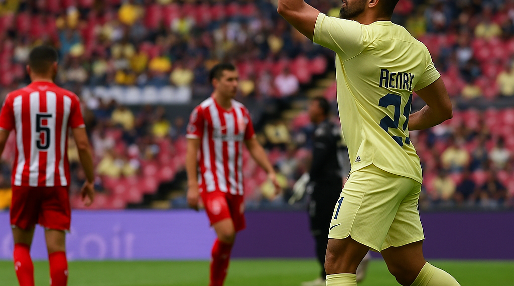 Brilla Henry con triplete y América supera al Necaxa