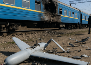 Un dron ruso impacta en un tren ucraniano a dos kilómetros de la frontera de Polonia