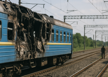 Un dron ruso impacta en un tren ucraniano a dos kilómetros de la frontera de Polonia