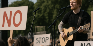 Ed Sheeran regresa a los escenarios entre protestas propalestinas y llamados al boicot