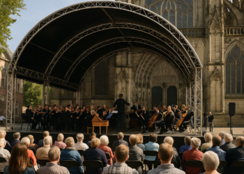 El grupo Vox Luminis durante la interpretación de la tercera de las ‘Funeral Sentences’ de Thomas Tomkins en el TivoliVredenburg de Utrecht el domingo por la tarde.
