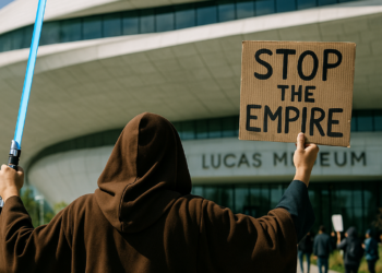 Turns Out The Lucas Museum Provides A Great Backdrop For Jedi-Themed Protests