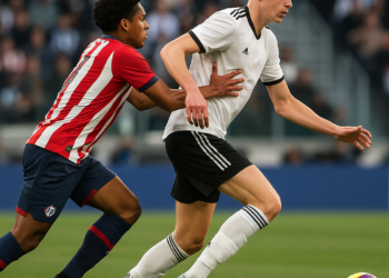 El codazo de Osorio a Huijsen... que quedó en nada