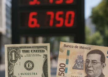 Peso mexicano retrocede levemente frente al dólar en una jornada de menor actividad