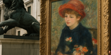 Pierre-Auguste Renoir's Jeune femme au puits, 1886.
