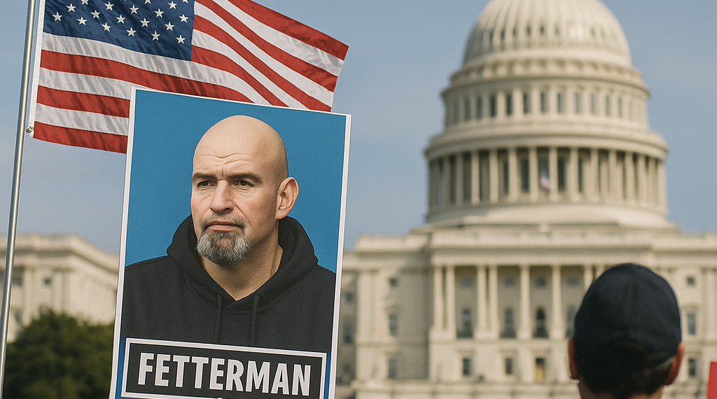 John Fetterman, el senador 'demócrata' que alarma a sus colaboradores y conmociona la política animando a Trump en su convención