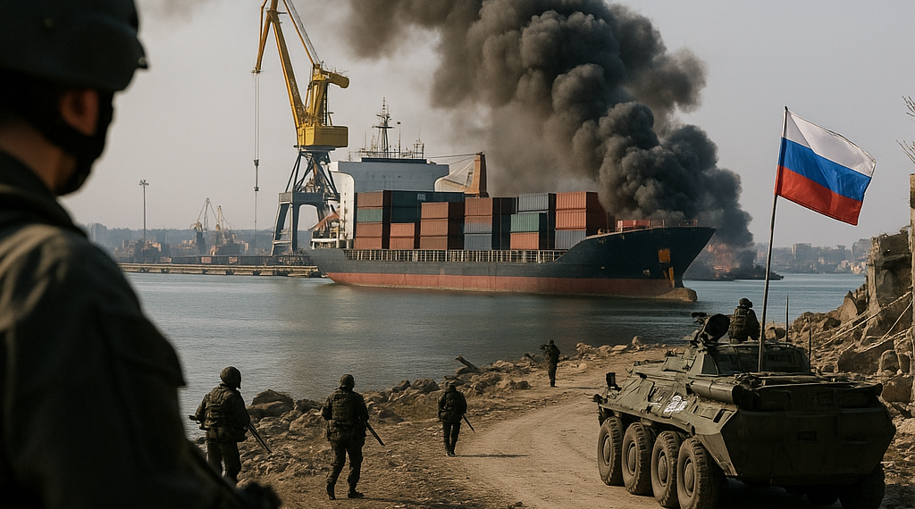 Las tropas de Putin atacaron dos centros logísticos y un barco mercante en el puerto ucraniano de Odesa