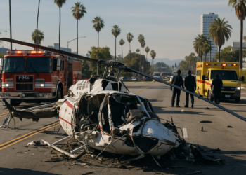 Cae helicóptero en Los Ángeles; mueren 3 personas