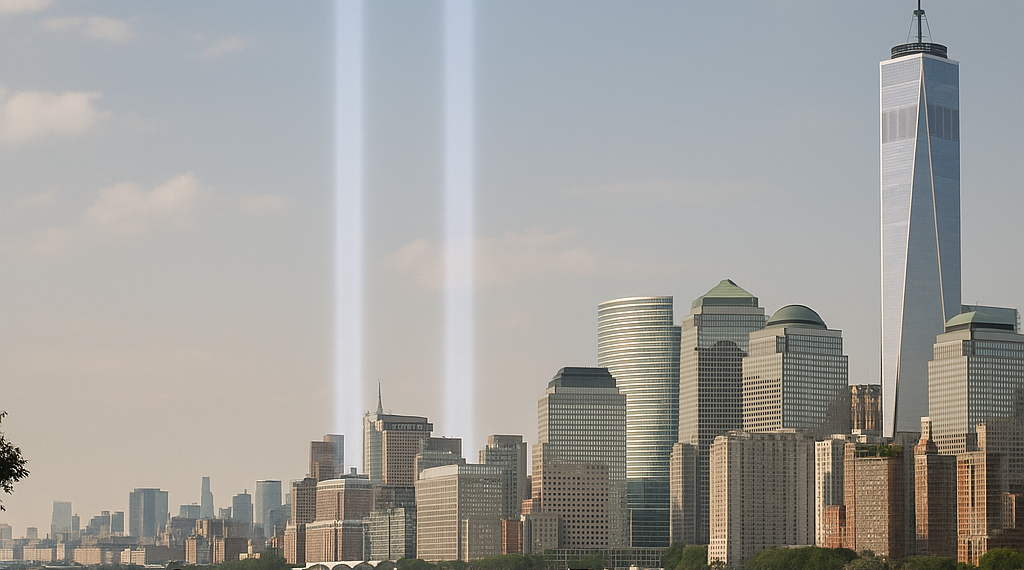 ‘Tribute in Light’ Phantom Presence of the Missing Twin Towers | Straight Up