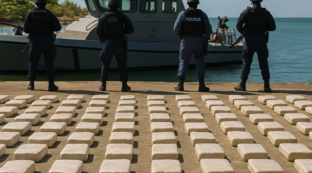 Honduras decomisa 1.6 toneladas de cocaína en aguas del Caribe