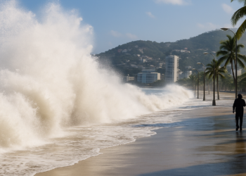 Golpea a Acapulco oleaje de 'Polo'