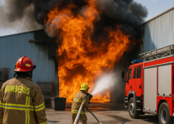 Fuerte incendio en Tlalnepantla: bomberos combaten fuego en empresa con pipas de diésel