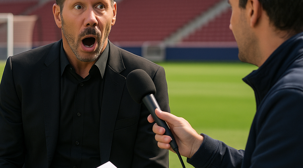 La incredulidad de Simeone a la pregunta de un periodista: "¿En serio?"