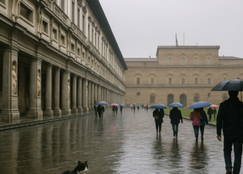 Cloudburst in Florence: rain pours into the Uffizi and historic Palazzo Pitti
