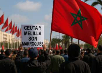 Los ultras del MAS Fez 'reivindican' Ceuta y Melilla con un polémico tifo