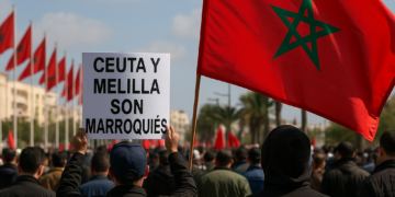 Los ultras del MAS Fez 'reivindican' Ceuta y Melilla con un polémico tifo