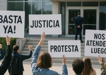 Protestan en evento de CSP; 'ahorita los atiendo', responde