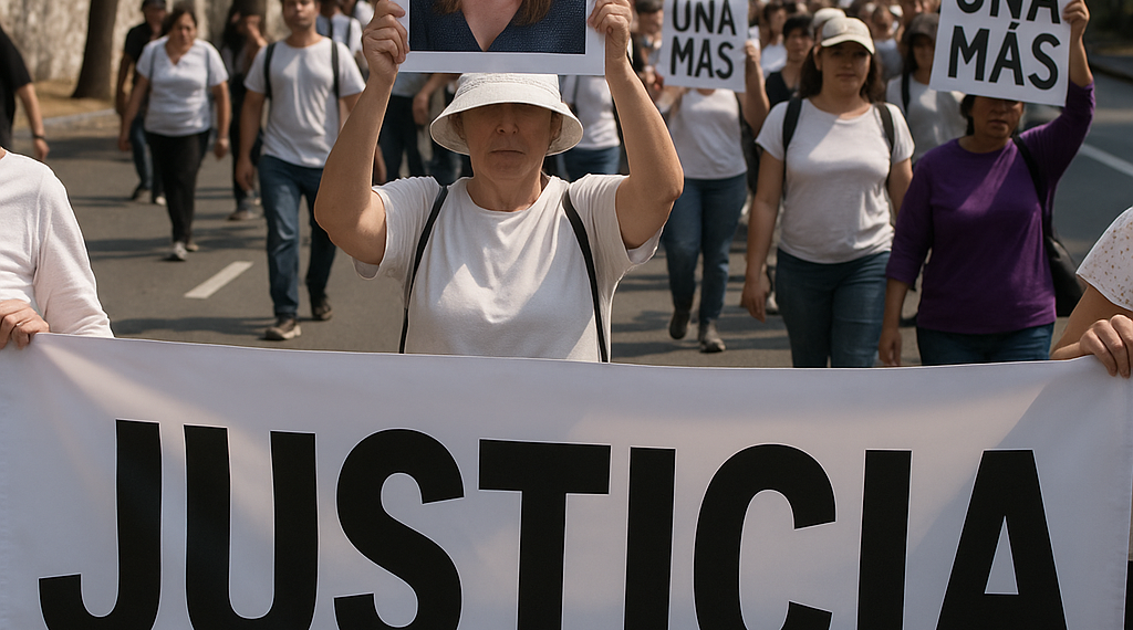 Protestan en desfile en Cuernavaca por asesinato de española
