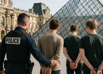 French police arrest two Germans after 'for fun' Louvre stunt in Mona Lisa hall