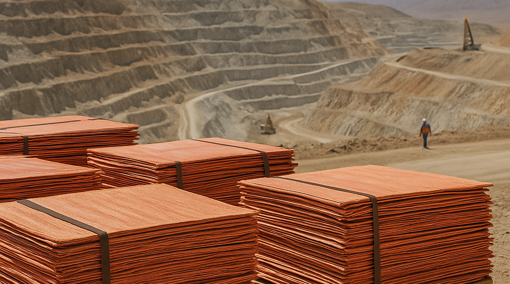 Precios del cobre tocan récord histórico por inquietudes sobre la producción