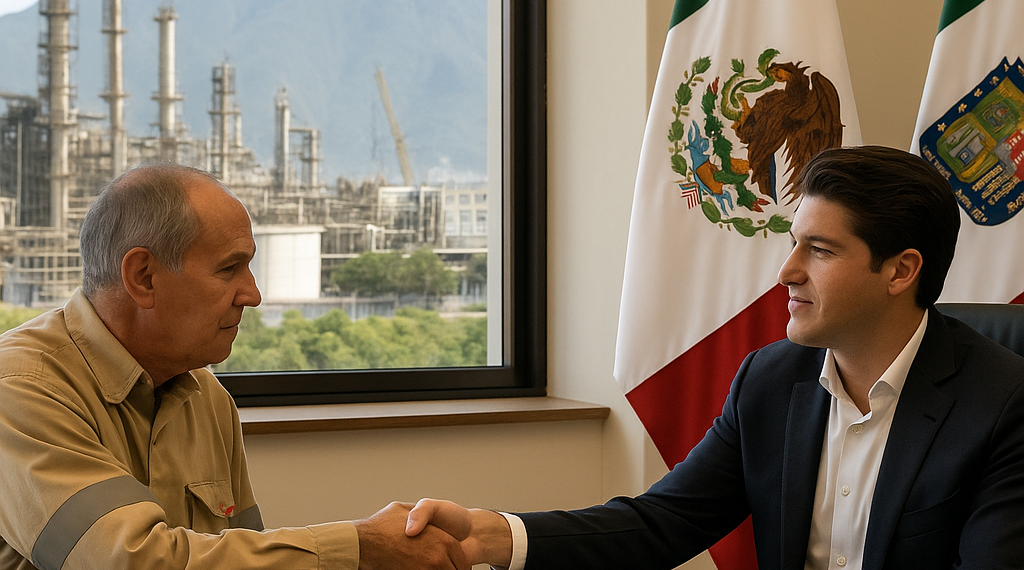 Tuvo 'petrofacturero' reunión con alcalde de NL